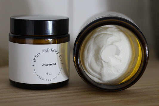 Unscented Tallow Balm – Handmade Whipped Skin Care, Nourishing & Moisturizing for Dry Skin and Eczema