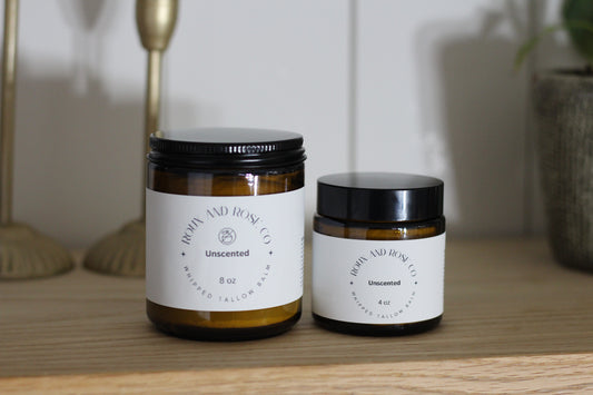 Unscented Tallow Balm – Handmade Whipped Skin Care, Nourishing & Moisturizing for Dry Skin and Eczema